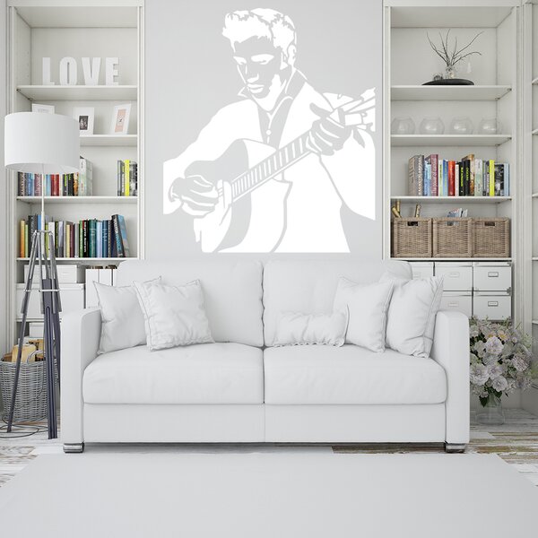 Živá Zeď Samolepka Elvis Presley Barva: černá