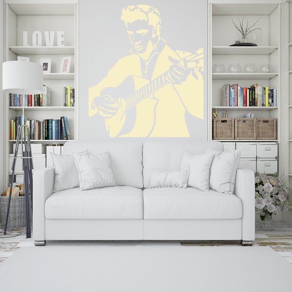 Živá Zeď Samolepka Elvis Presley Barva: černá
