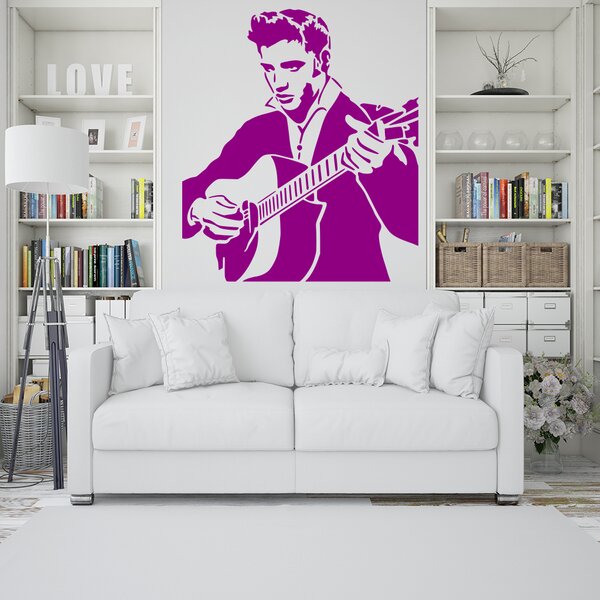 Živá Zeď Samolepka Elvis Presley Barva: černá