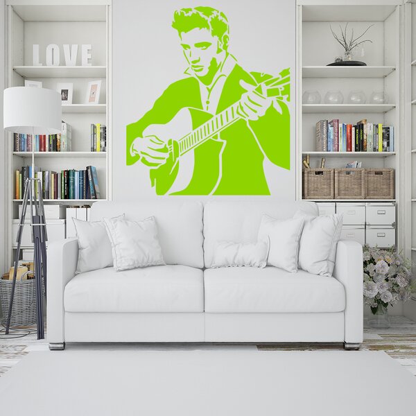 Živá Zeď Samolepka Elvis Presley Barva: černá