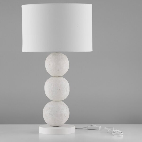 Nova Luce Bílá stolní lampa Chamois