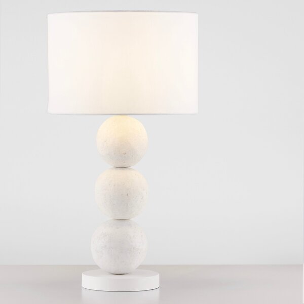 Nova Luce Bílá stolní lampa Chamois