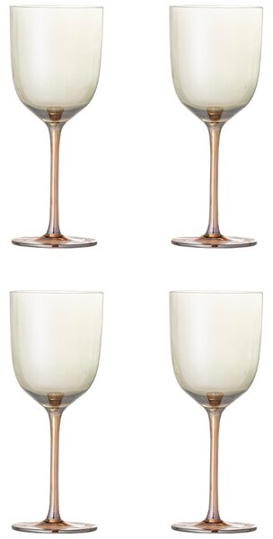 Bloomingville Sada čtyř sklenic na víno Aston 350 ml