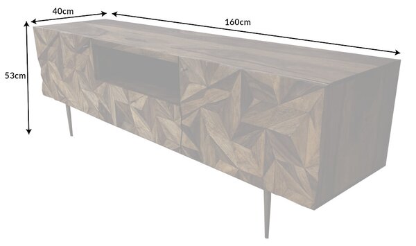 Designový TV stolek Lassie 160 cm Sheesham