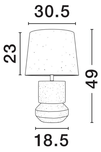 Nova Luce Hnědá keramická stolní lampa Izumi