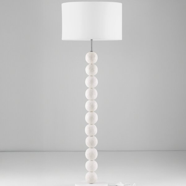 Nova Luce Bílá stojací lampa Chamois 155 cm