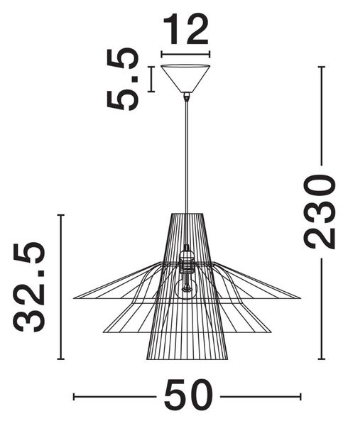 Závěsné světlo Nova Luce Kao 50 cm