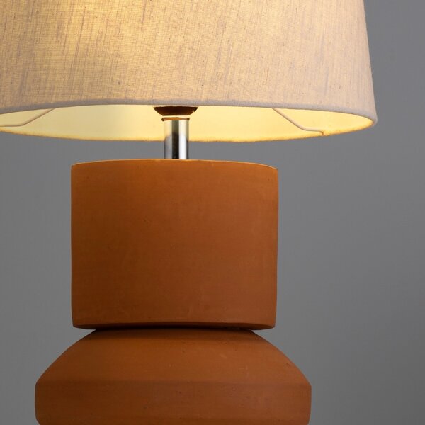 Nova Luce Hnědá keramická stolní lampa Izumi