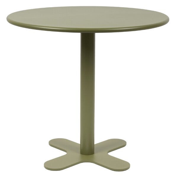 White Label Zelený zahradní bistro stolek SANJAY 80 cm