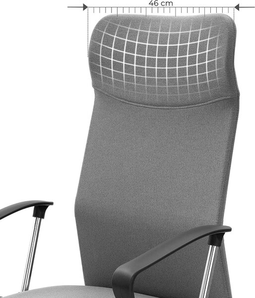 SONGMICS Kancelářská židle Swivels šedá