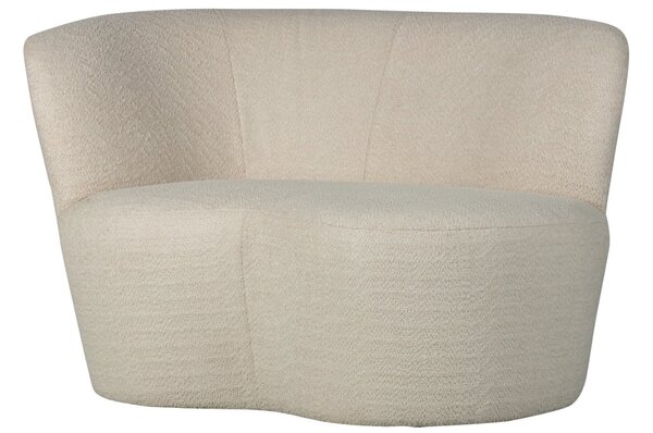 WOOOD Bílá bouclé lenoška Stone 112 cm, levá