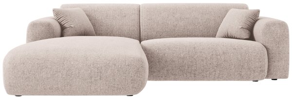 Cosmopolitan Design Béžová rohová pohovka Nolio 235 cm, levá