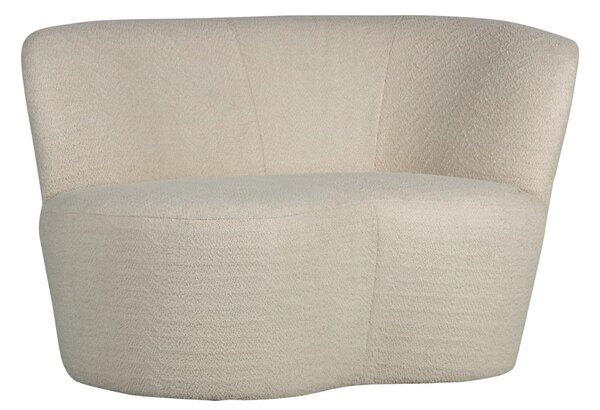 WOOOD Bílá bouclé lenoška Stone 112 cm, pravá