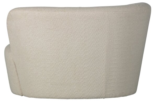 WOOOD Bílá bouclé lenoška Stone 112 cm, levá