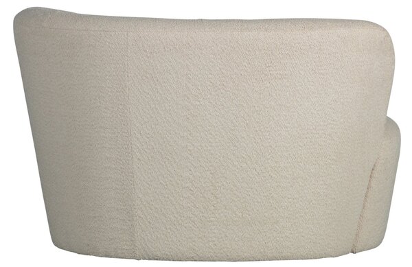 WOOOD Bílá bouclé lenoška Stone 112 cm, pravá