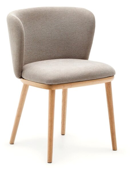 Světle hnědé čalouněné jídelní křeslo Ciselia – Kave Home