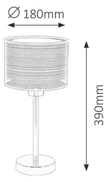 Rabalux stolní lampa Anastasia E27 1x MAX 60W chromová 2631