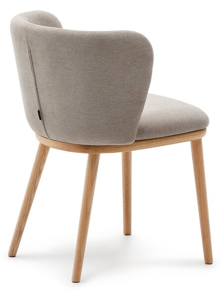 Světle hnědé čalouněné jídelní křeslo Ciselia – Kave Home
