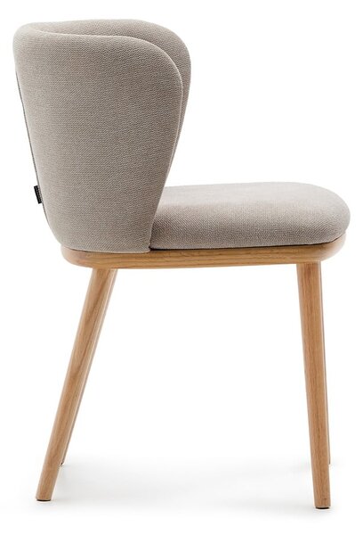 Světle hnědé čalouněné jídelní křeslo Ciselia – Kave Home