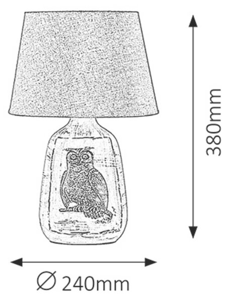 Rabalux stolní lampa Dora E27 1x MAX 40W bílá 4373