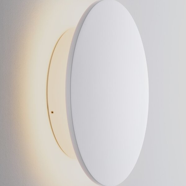 Nova Luce Bílé kovové venkovní nástěnné LED světlo Cooper 30 cm