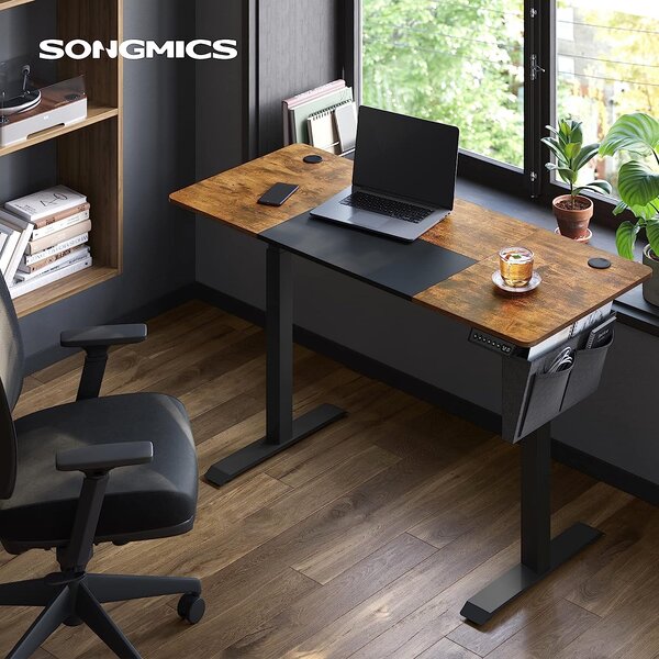 SONGMICS Psací stůl Vasagle Foral elektricky nastavitelný 120 cm hnědý