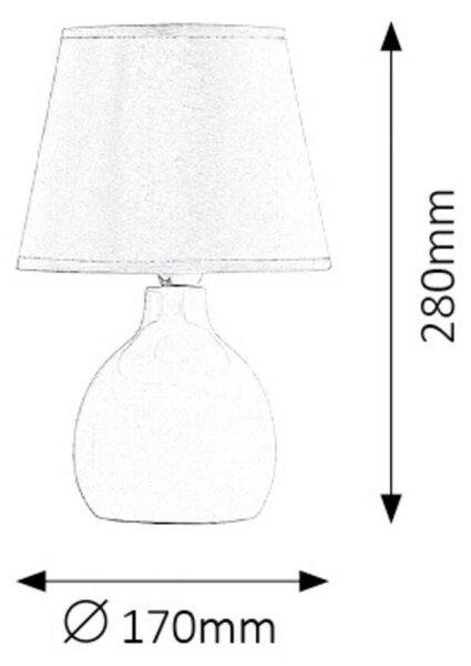 Rabalux stolní lampa Ingrid E14 1x MAX 40W bordó 4478