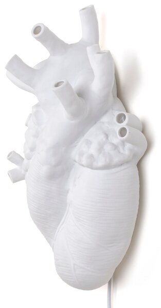 -25 % Dny MOMENTI– Seletti Bílé porcelánové nástěnné světlo Heart