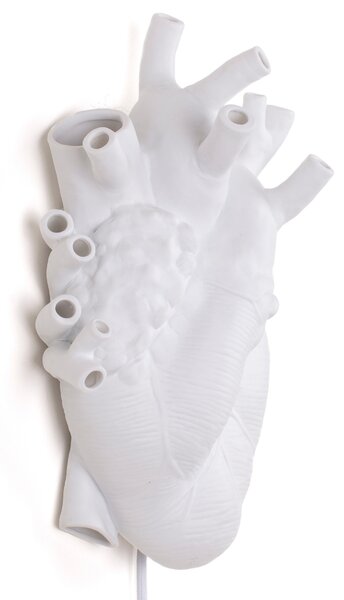 -25 % Dny MOMENTI– Seletti Bílé porcelánové nástěnné světlo Heart