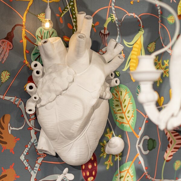 -25 % Dny MOMENTI– Seletti Bílé porcelánové nástěnné světlo Heart