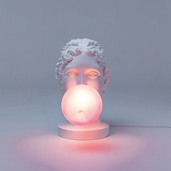 -25 % Dny MOMENTI– Seletti Bílo-růžová stolní LED lampa Grace