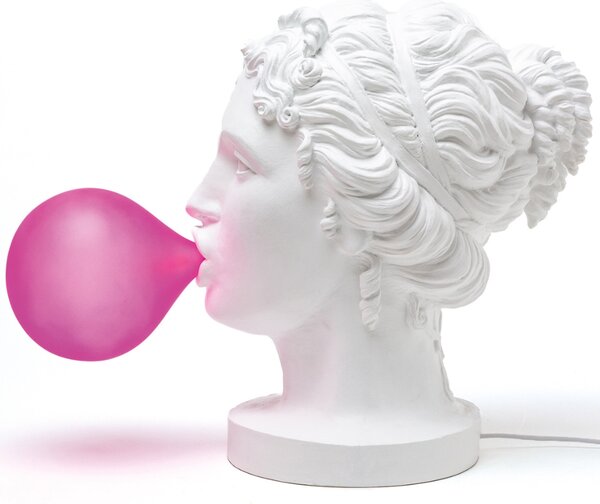 -25 % Dny MOMENTI– Seletti Bílo-růžová stolní LED lampa Grace