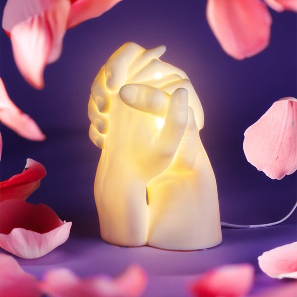 Seletti Bílá porcelánová stolní lampa With Me
