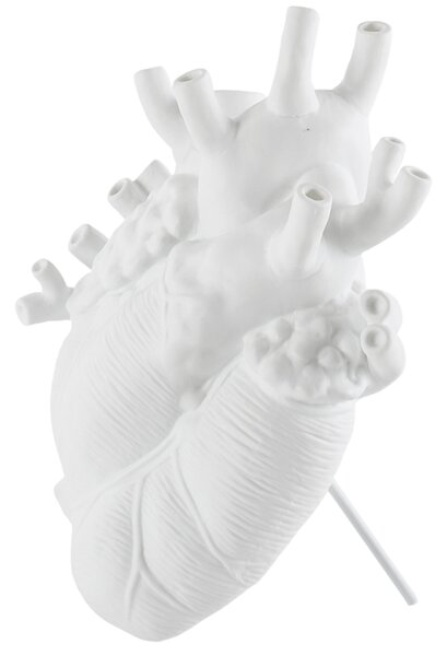 Seletti Bílá porcelánová váza Love in Bloom 25 cm