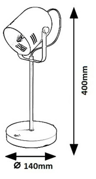 Rabalux stolní lampa Minuet E14 MAX 15W bílá 7015