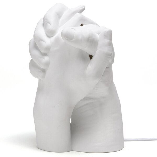Seletti Bílá porcelánová stolní lampa With Me