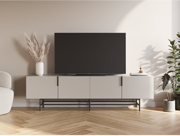 Krémový TV stolek 200x54,5 cm Eldia – Marckeric