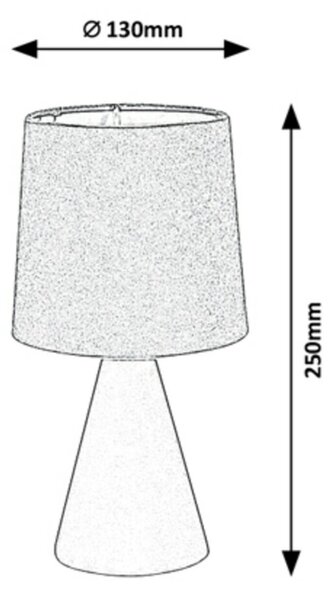 Rabalux stolní lampa Nalani E14 1x MAX 40W šedá 2695