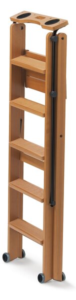 ARREDAMENTI ITALIA Dřevěný žebřík skládací - schůdky - Tuscania 5 cod. 170/5 Barva: třešeň