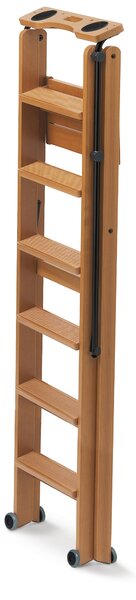 ARREDAMENTI ITALIA Dřevěný žebřík skládací - schůdky - Tuscania 6 cod. 170/6 Barva: třešeň