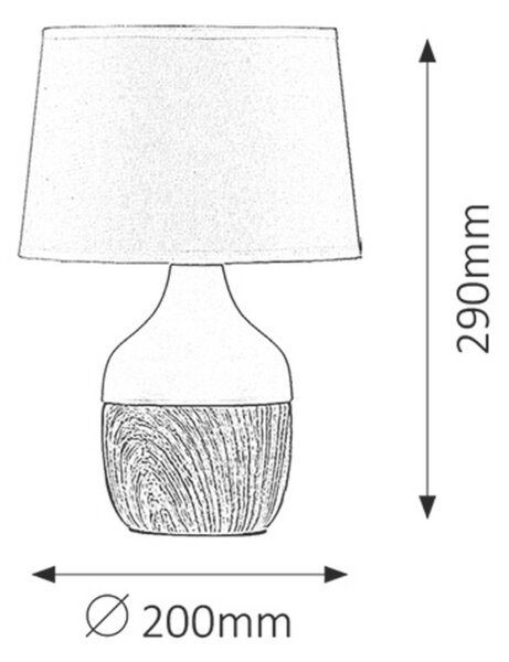 Rabalux stolní lampa Yvette E14 1x MAX 40W béžová 4370
