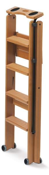 ARREDAMENTI ITALIA Dřevný žebřík skládací - schůdky - Tuscania 4 cod. 170/4 Barva: třešeň