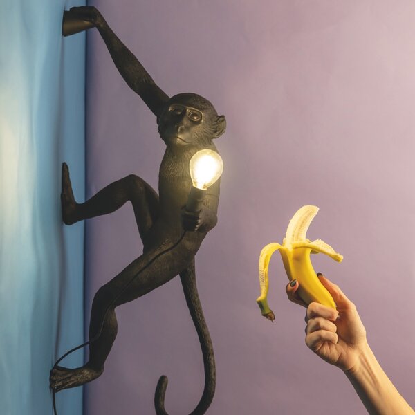 -25 % Dny MOMENTI– Seletti Černé venkovní nástěnné světlo Monkey