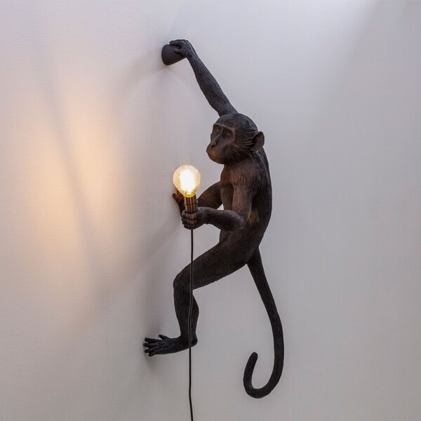 -25 % Dny MOMENTI– Seletti Černé venkovní nástěnné světlo Monkey