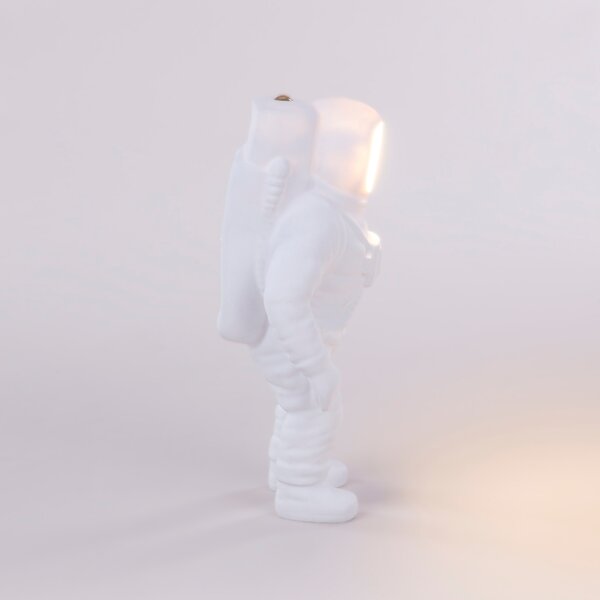 Seletti Bílá stolní LED lampa Cosmic Flashing Starman