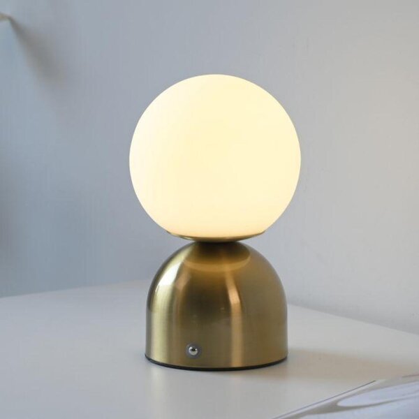 JUST LIGHT Kolekce Schöner Wohnen LED bateriové stolní svítidlo RUDI, zlaté, přes USB 3000-6000K