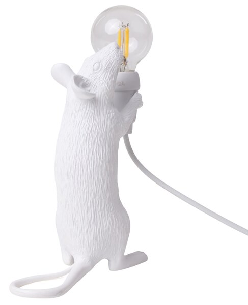 Seletti Bílá stolní lampa Mouse Standing