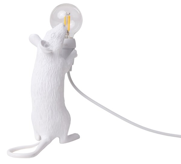 Seletti Bílá stolní lampa Mouse Standing