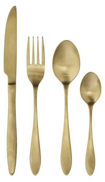 Sada příborů z nerezové oceli Gold – set 4 ks
