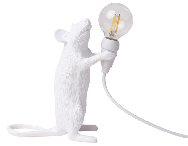 Seletti Bílá stolní lampa Mouse Standing